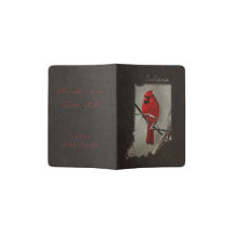 Kardinaal Indiana uitgesneden op Wood Background