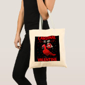 Kardinaal is mijn Valentijn Hearts Love Cardinaal  Tote Bag (Voorkant (product))