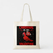 Kardinaal is mijn Valentijn Hearts Love Cardinaal  Tote Bag (Achterkant)