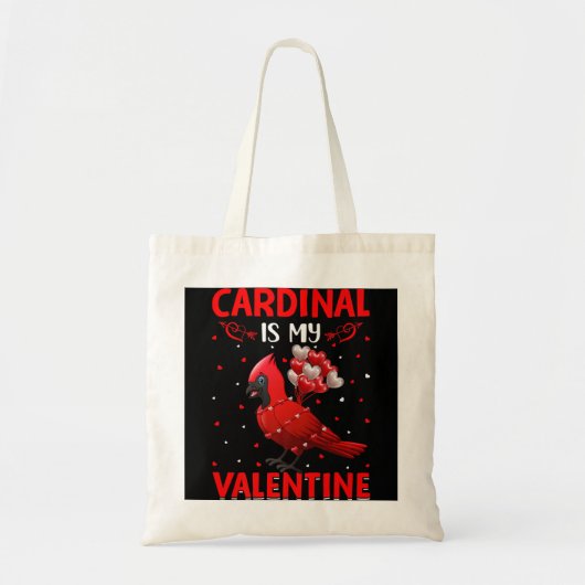 Kardinaal is mijn Valentijn Hearts Love Cardinaal  Tote Bag (Voorkant)