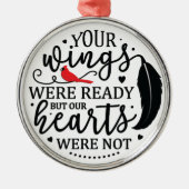 Kardinaal/je vleugels waren klaar metalen ornament (Voorkant)