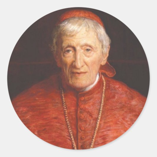 Kardinaal John Henry Newman Katholieke Sint Ronde Sticker (Voorkant)