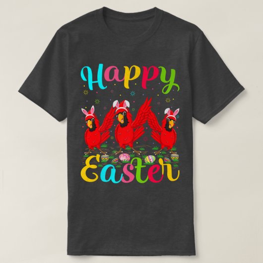 Kardinaal kardinaal van Bird Lover Easter Bunny Ha T-shirt (Design voorkant)