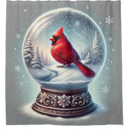 Kardinaal Keepsake van Winter Douchegordijn
