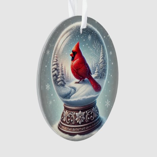 Kardinaal Keepsake van Winter Ornament (voorkant)