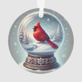 Kardinaal Keepsake van Winter Ornament (achterkant)