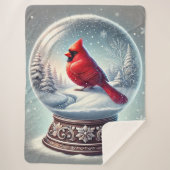 Kardinaal Keepsake van Winter Sherpa Deken (Voorkant)