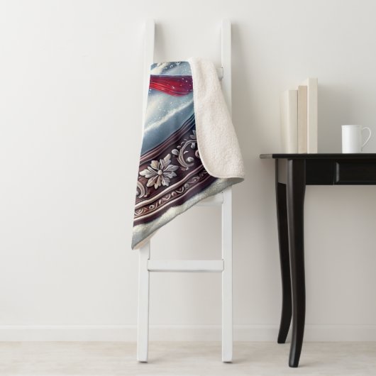 Kardinaal Keepsake van Winter Sherpa Deken (In situ)