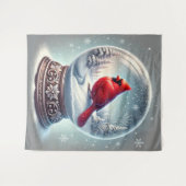 Kardinaal Keepsake van Winter Wandkleed (Voorkant (horizontaal))
