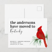 Kardinaal Kentucky Moving Announcement Aankondigingskaart (Voorkant / Achterkant)