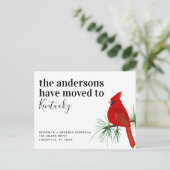 Kardinaal Kentucky Moving Announcement Aankondigingskaart (Staand voorkant)