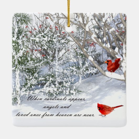 Kardinaal Keramisch Ornament (Achterkant)