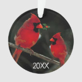 Kardinaal Kerst Acryl Ornament (voorkant)