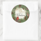 Kardinaal Kerst krans Script Gold Gift Labels (Tas)