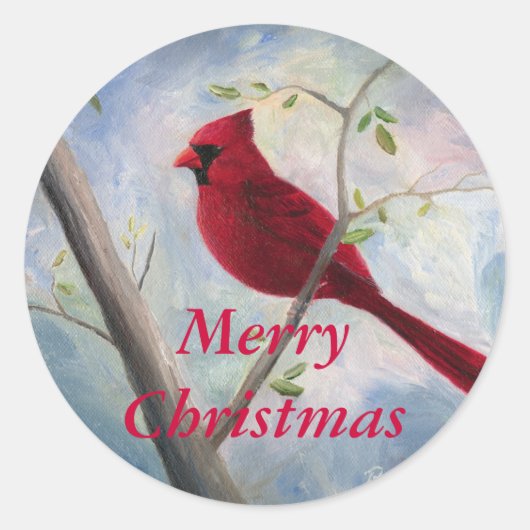 Kardinaal Kerst sticker (Voorkant)