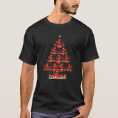 Kardinaal kerstboomverlichting kardinaal Christma T-shirt (Voorkant)