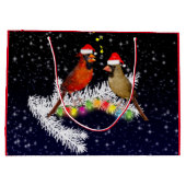 Kardinaal kerstcadeau groot cadeauzakje (Achterkant)