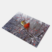 Kardinaal kerstdeurmat deurmat (Schuin)