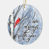 Kardinaal kerstfeest altijd met keramisch ornament (Links)