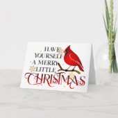 Kardinaal kerstfeest feestdagen kaart (Voorkant)