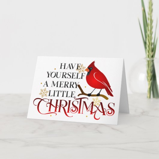 Kardinaal kerstfeest feestdagen kaart (Voorkant)