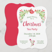 Kardinaal kerstfeest kaart (Voorkant / Achterkant)