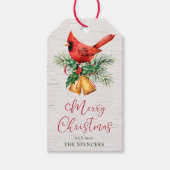 Kardinaal kerstfeest op maat cadeaulabel (Voorkant)