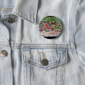 Kardinaal kerstgerei ronde button 5,7 cm (In situ)
