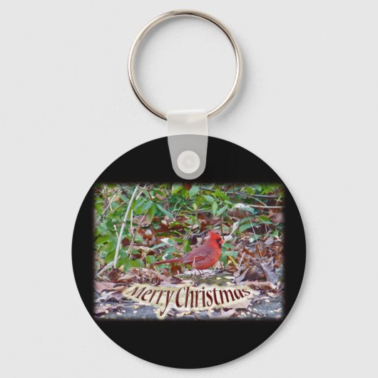 Kardinaal kerstgerei sleutelhanger (Voorkant)