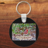 Kardinaal kerstgerei sleutelhanger (Voorkant)