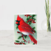 Kardinaal kerstkaart kaart (Voorkant)