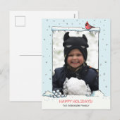 Kardinaal Kerstkaart, Kardinaal foto briefkaart (Voorkant / Achterkant)