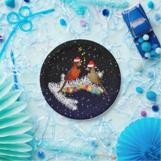 Kardinaal kerstpapier Bord (Feest)