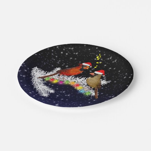 Kardinaal kerstpapier Bord (Gekanteld)