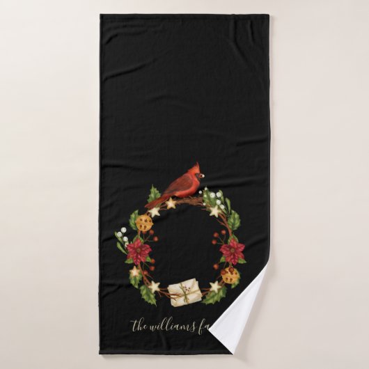 Kardinaal kerststuk 3 bad handdoek (Badhanddoek)