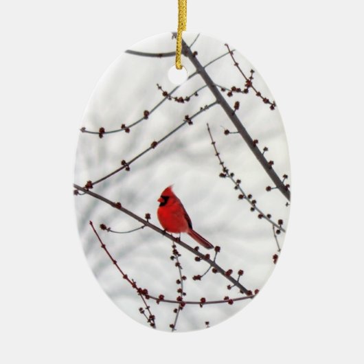 Kardinaal kerstversiering - Angels zijn dichtbij Keramisch Ornament (Voorkant)