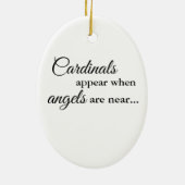 Kardinaal kerstversiering - Angels zijn dichtbij Keramisch Ornament (Achterkant)
