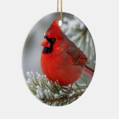 Kardinaal kerstversiering keramisch ornament (Rechts)