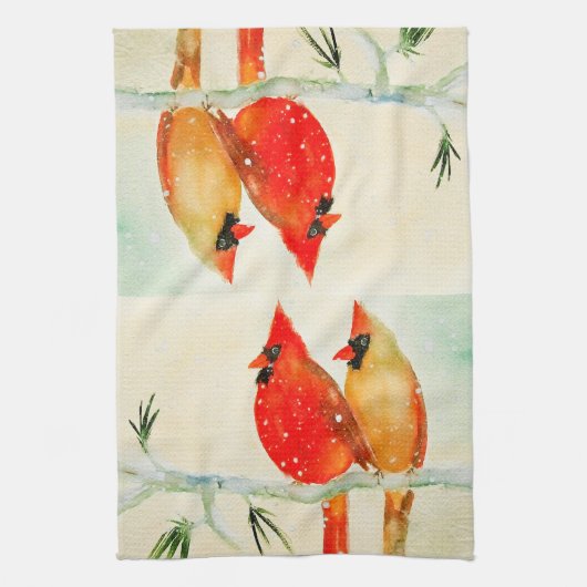 Kardinaal keukenhanddoek (Verticaal)