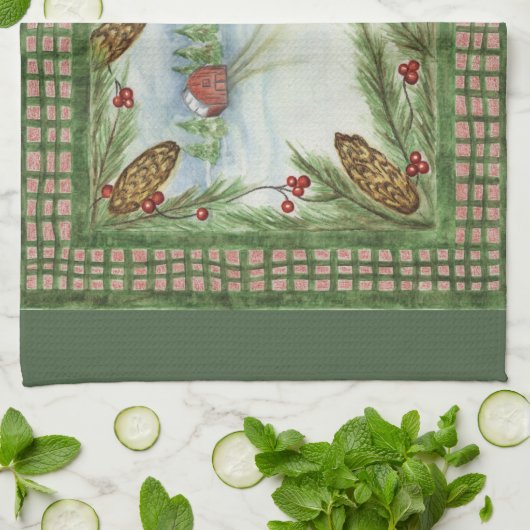 Kardinaal keukenhanddoek (Gevouwen)