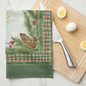 Kardinaal keukenhanddoek (Quarter Fold)