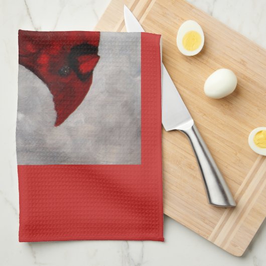 Kardinaal keukenhanddoek (Quarter Fold)