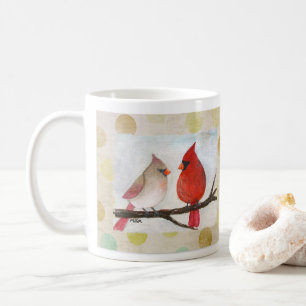 Kardinaal Koppel Winter Vogels Kunst Kerstcadeau Koffiemok