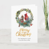 Kardinaal Krans Kerstmis Feestdagen Kaart (Voorkant)