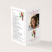 Kardinaal Loving Memory Kleine Begrafenis Gebed Ka Kaart (Buitenkant)