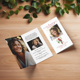 Kardinaal Loving Memory Kleine Begrafenis Gebed Ka Kaart