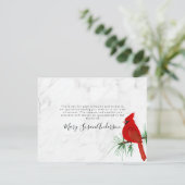 Kardinaal Marble Funeral Memorial Bedankkaart (Staand voorkant)