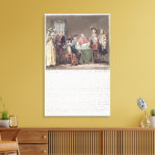 Kardinaal Mazarin (1602-161) concludeert de Vrede Canvas Afdruk (Insitu (Woonkamer))