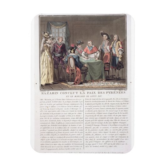 Kardinaal Mazarin (1602-161) concludeert de Vrede  Magneet (Verticaal)