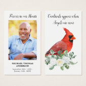 Kardinaal Memorial Custom Foto Begrafenis Gebed Ka Visitekaartje (Voorkant /achterkant)